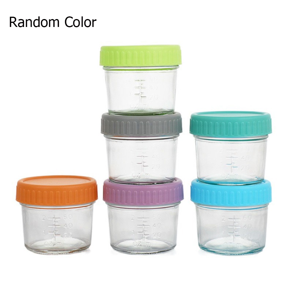 Baby Food Glass Jar - 6pcs Mason Jar Glass Baby Food
