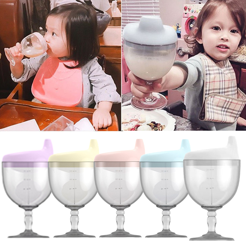 Baby Food Glass Jar - 150ml Baby Learning Drinking Bottle Novelty