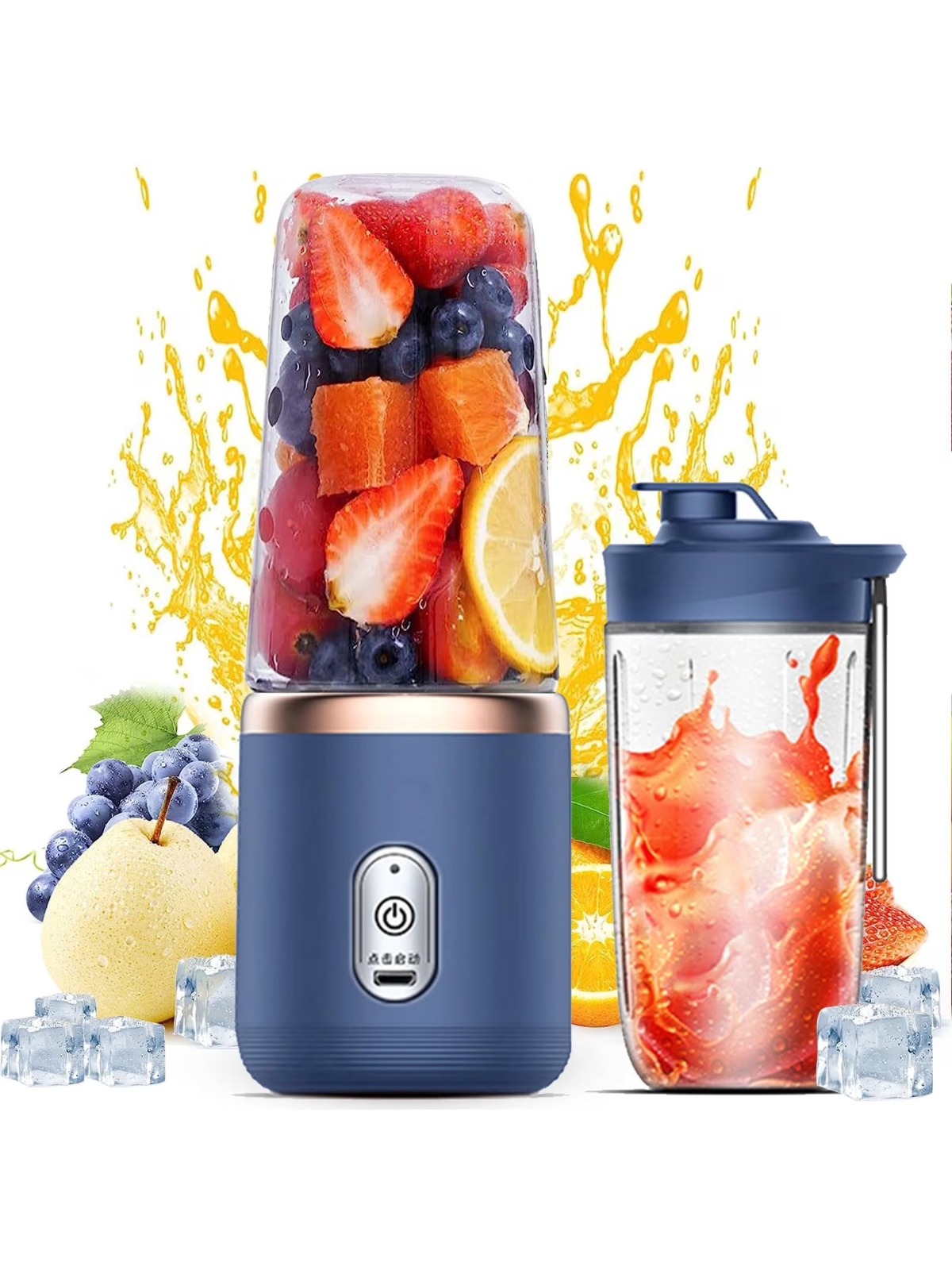 Baby Food Diet - Electric Mini Juicer Double Cup Portable
