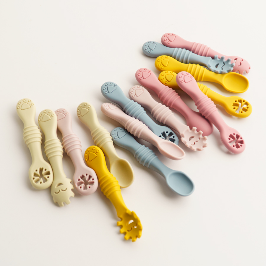 Baby Food Utensil - New Mother-kids 3PCS Baby Silicone Spoons