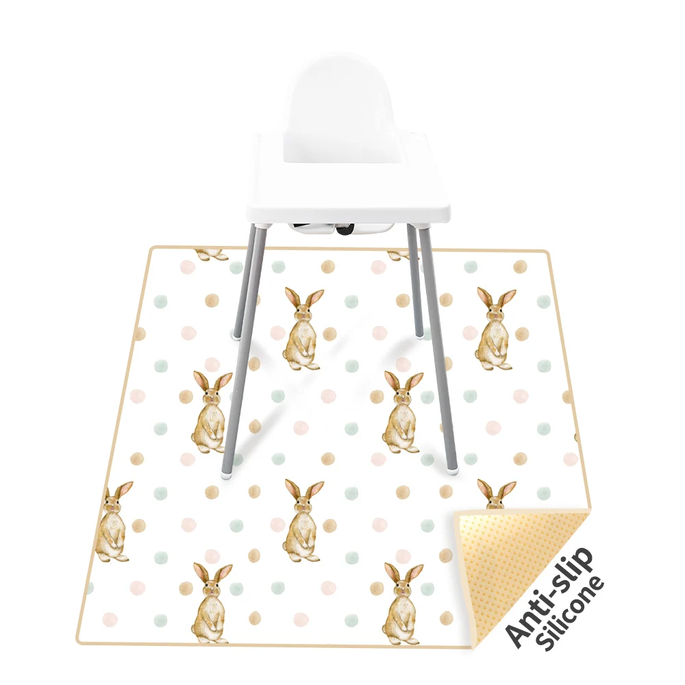 HappyFlute New Print Splat Mat - Highchair Splash Mat 评论和价格