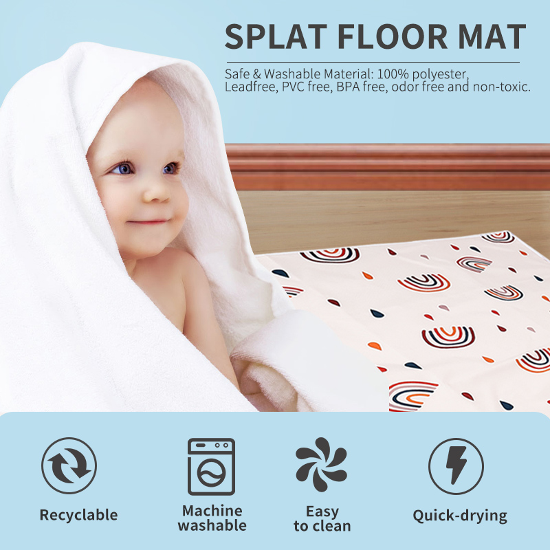 HappyFlute New Print Splat Mat - Highchair Splash Mat 评论和价格