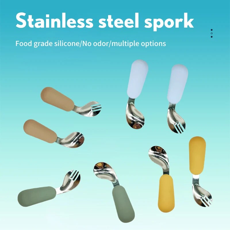 Baby Spoon Fork Set 316 Stainl - Baby Food Utensils Set 评论和价格