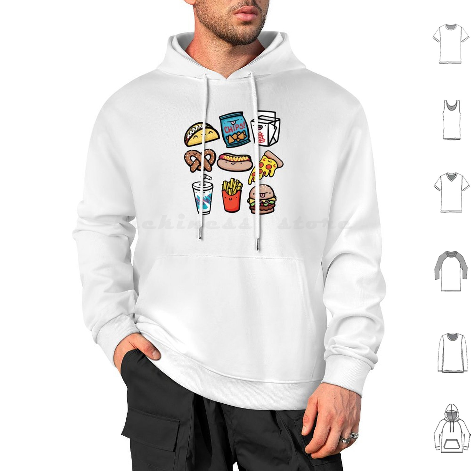Dudes Baby One-Piece Hoodie Co - Baby Food Vector 评论和价格