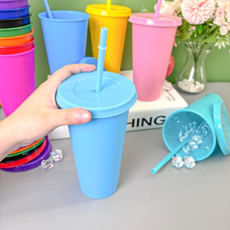 72 Pack Glitter Plastic Cups w - Training Cup Straw 评论和价格