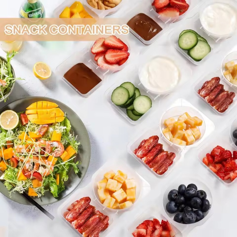 5/10/20PCS Double Compartment  - Snack Container Travel 评论和价格
