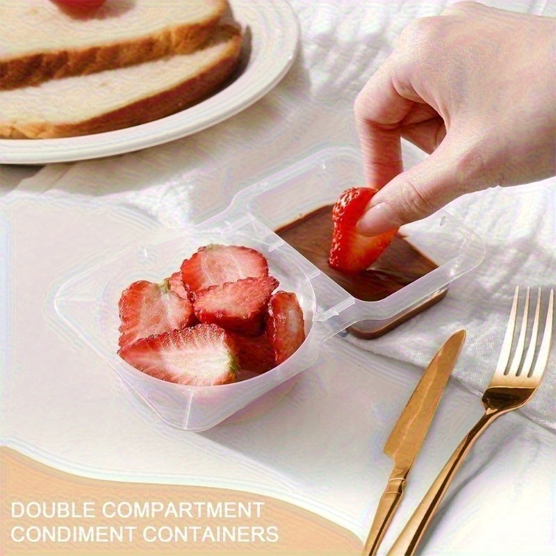 5/10/20PCS Double Compartment  - Snack Container Travel 评论和价格