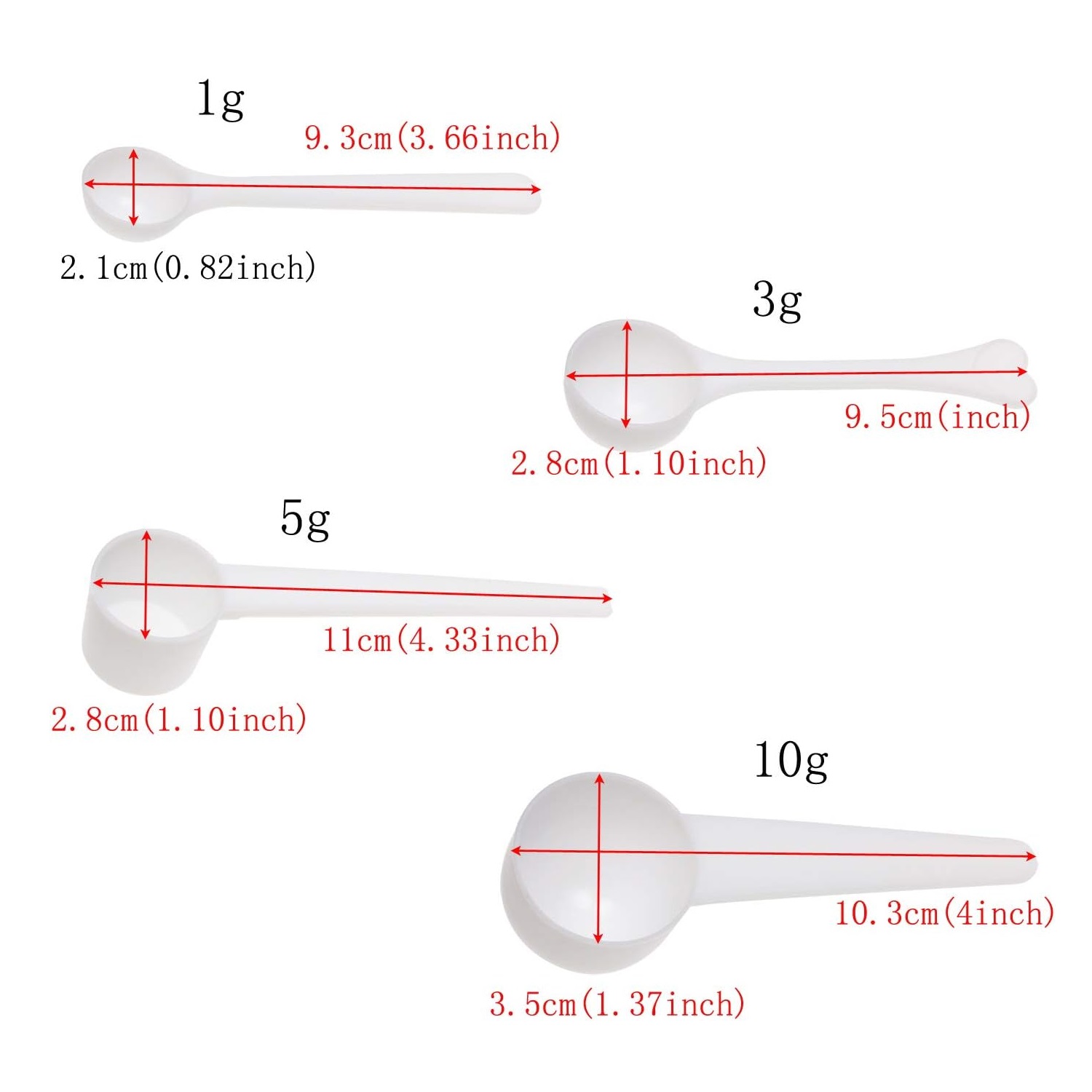 1/3/5/10g Measuring Spoons Cof - Baby Food Oatmeal 评论和价格