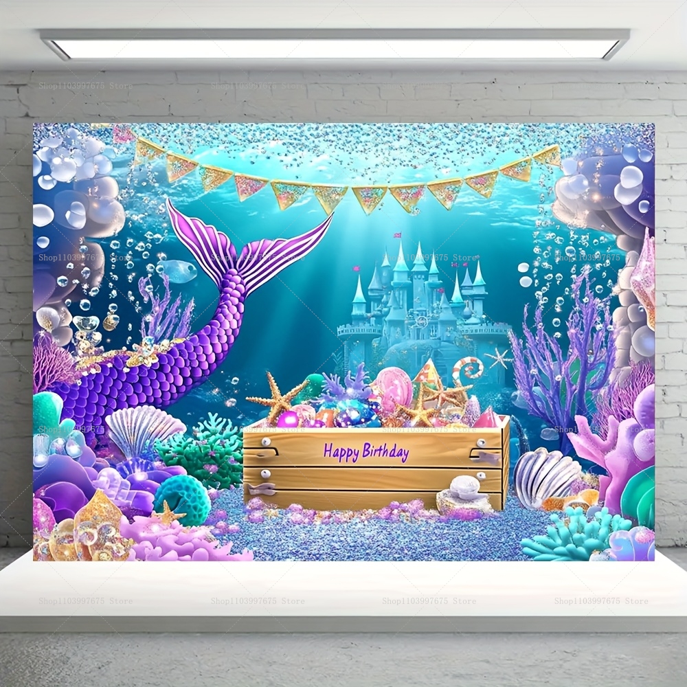 Mermaid Party Backdrops Childr - Baby Food Processor 评论和价格