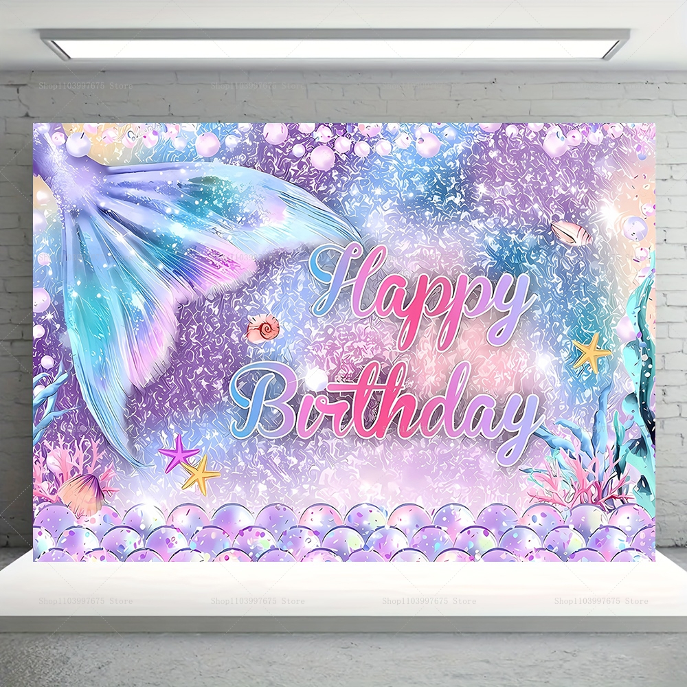 Mermaid Party Backdrops Childr - Baby Food Processor 评论和价格