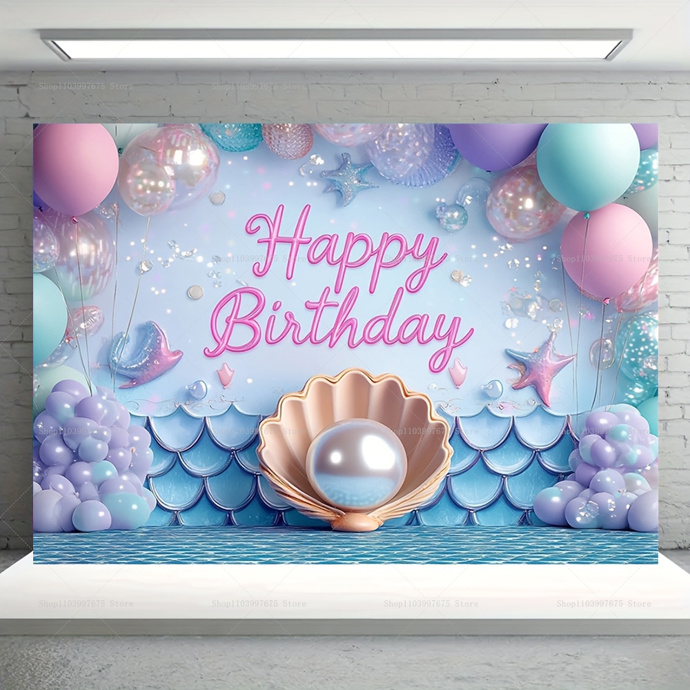 Mermaid Party Backdrops Childr - Baby Food Processor 评论和价格