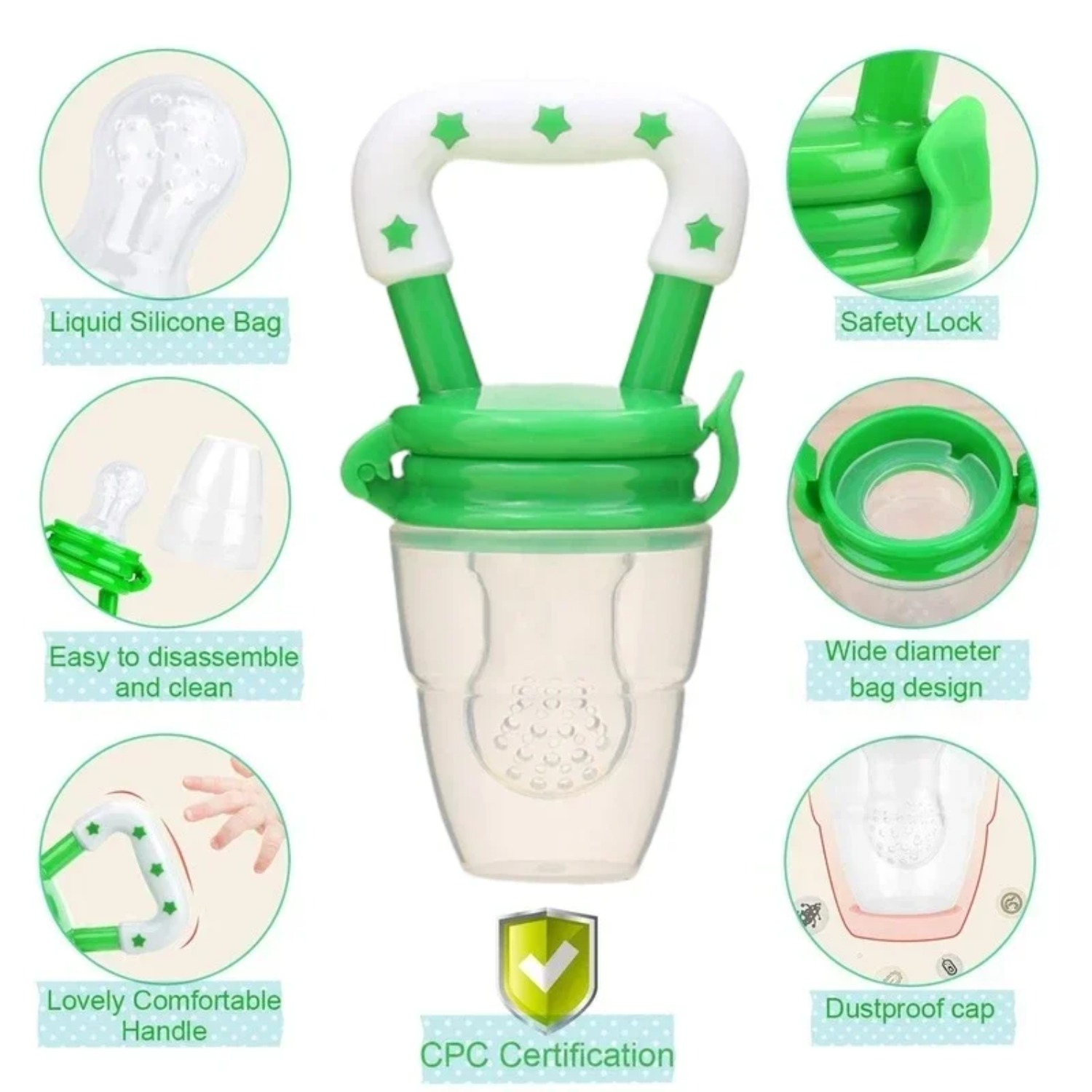 Baby Fruit Food Feeder/pacifie - Baby Food Bites 评论和价格