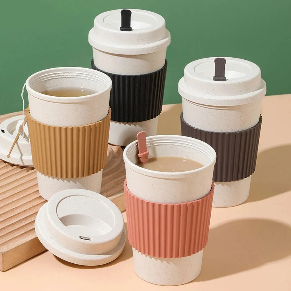 450ML Coffee Cups With Lids Wh - Training Cup Straw 评论和价格