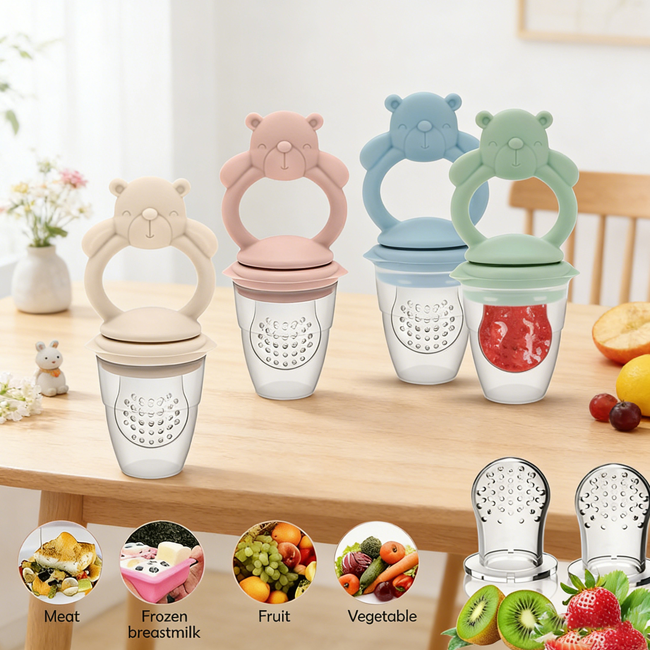 Baby Fruit & Food Feeder Pacif - Baby Food Bites 评论和价格
