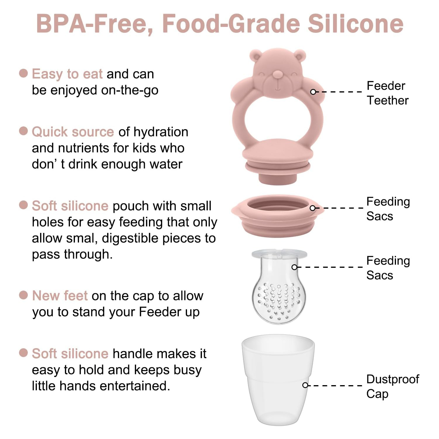 Baby Fruit & Food Feeder Pacif - Baby Food Bites 评论和价格