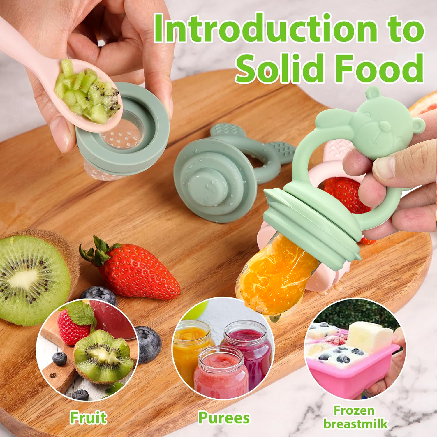Baby Fruit & Food Feeder Pacif - Baby Food Bites 评论和价格