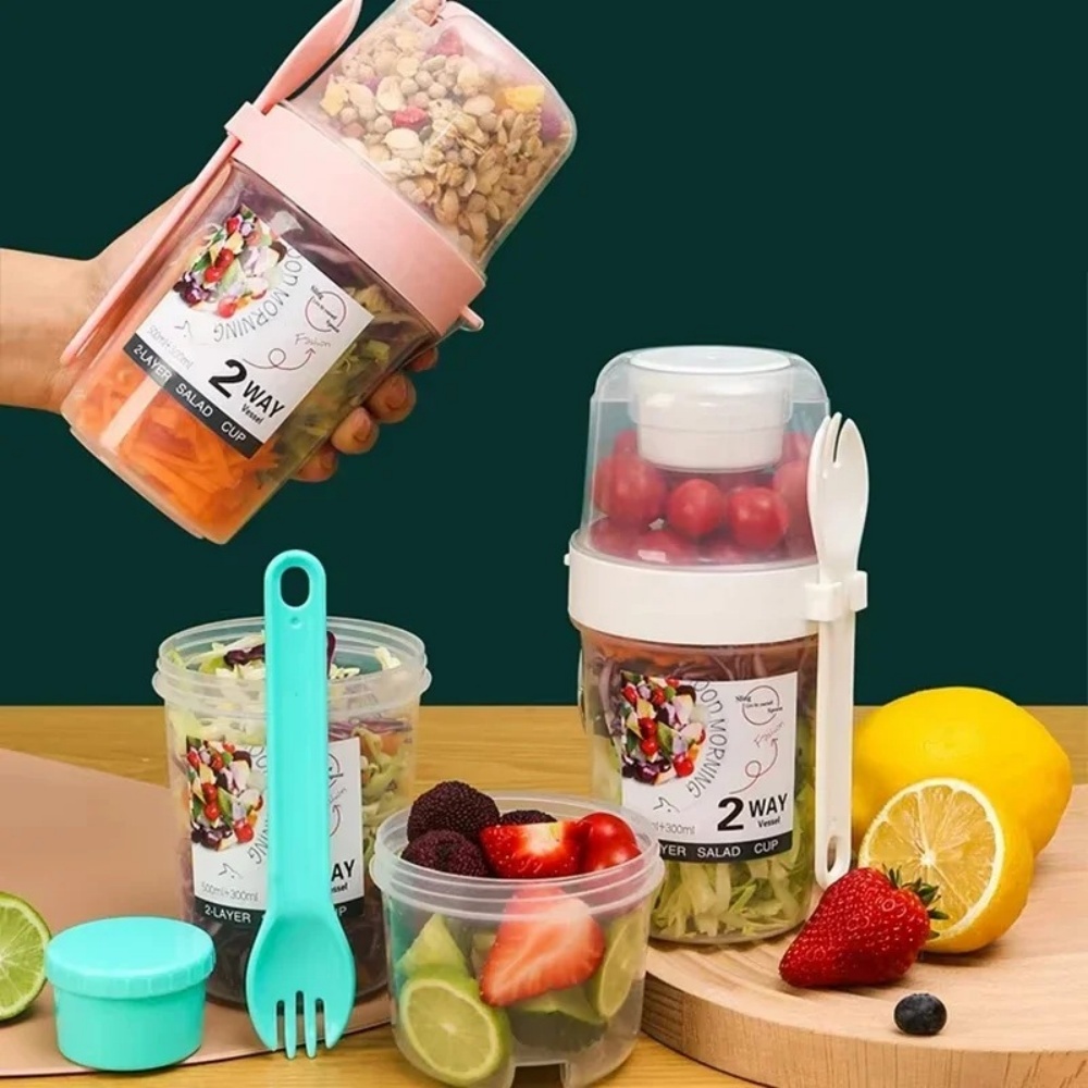 Portable Salad Cup Breakfast C - Snack Container Travel 评论和价格