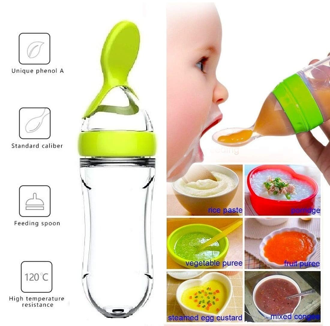 Squeezing Feeding Bottle Cup S - Baby Food Utensil 评论和价格