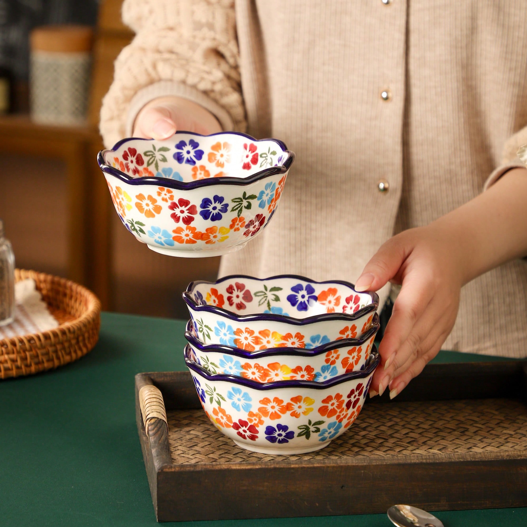 1pc/2/4/6/8pcs,Bohemian floral - Baby Food Oatmeal 评论和价格