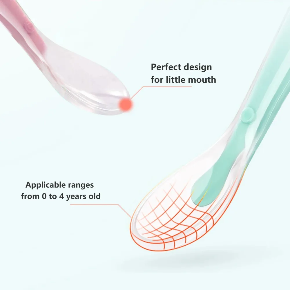 Baby Spoons Soft Silicone Todd - Baby Food Utensil 评论和价格