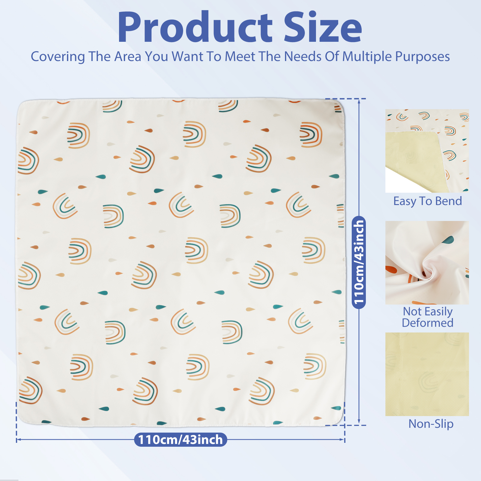 Baby Dining Chair Mat Non-Slip - Highchair Splash Mat 评论和价格