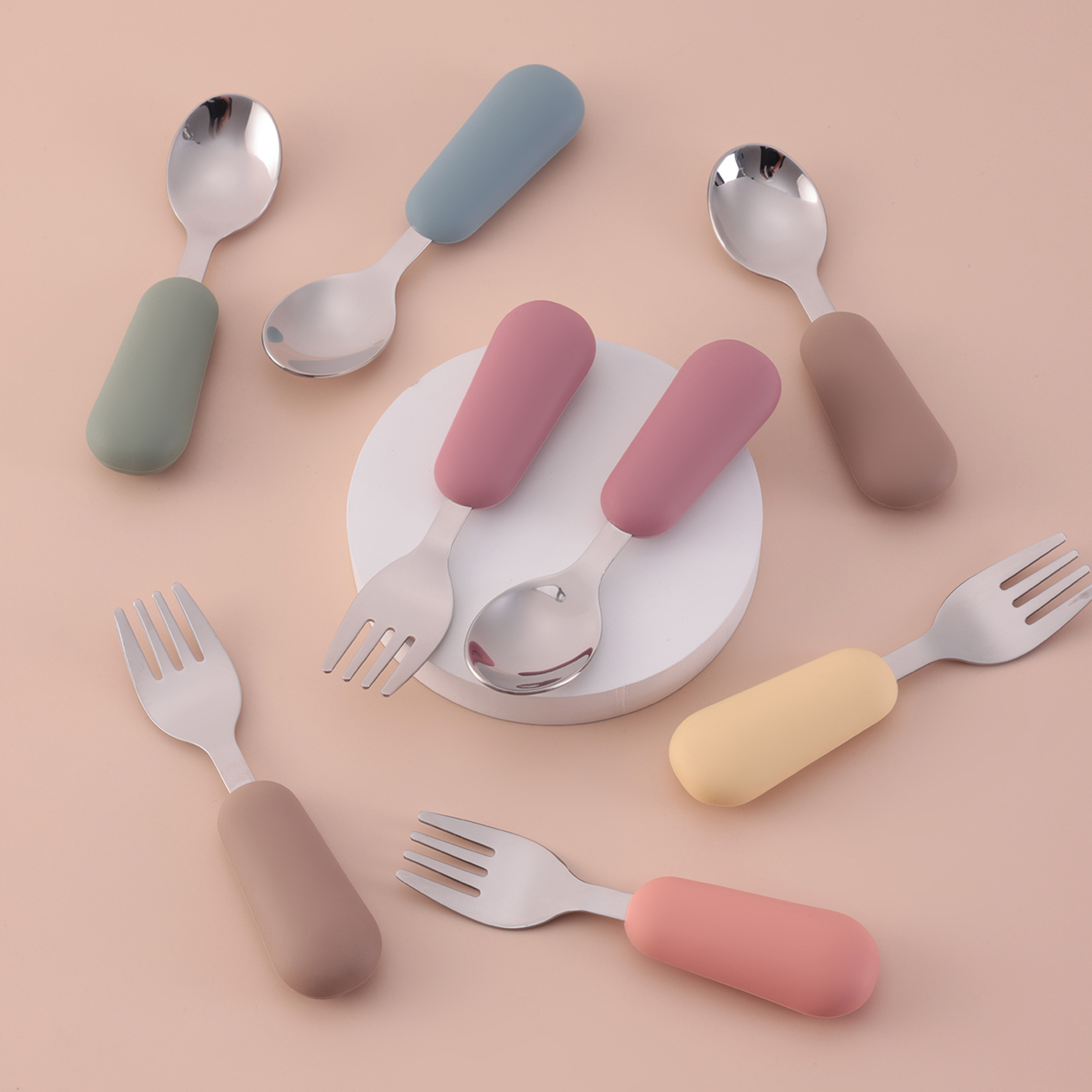 Color Kids 2PCS Stainless Stee - Baby Food Utensil 评论和价格