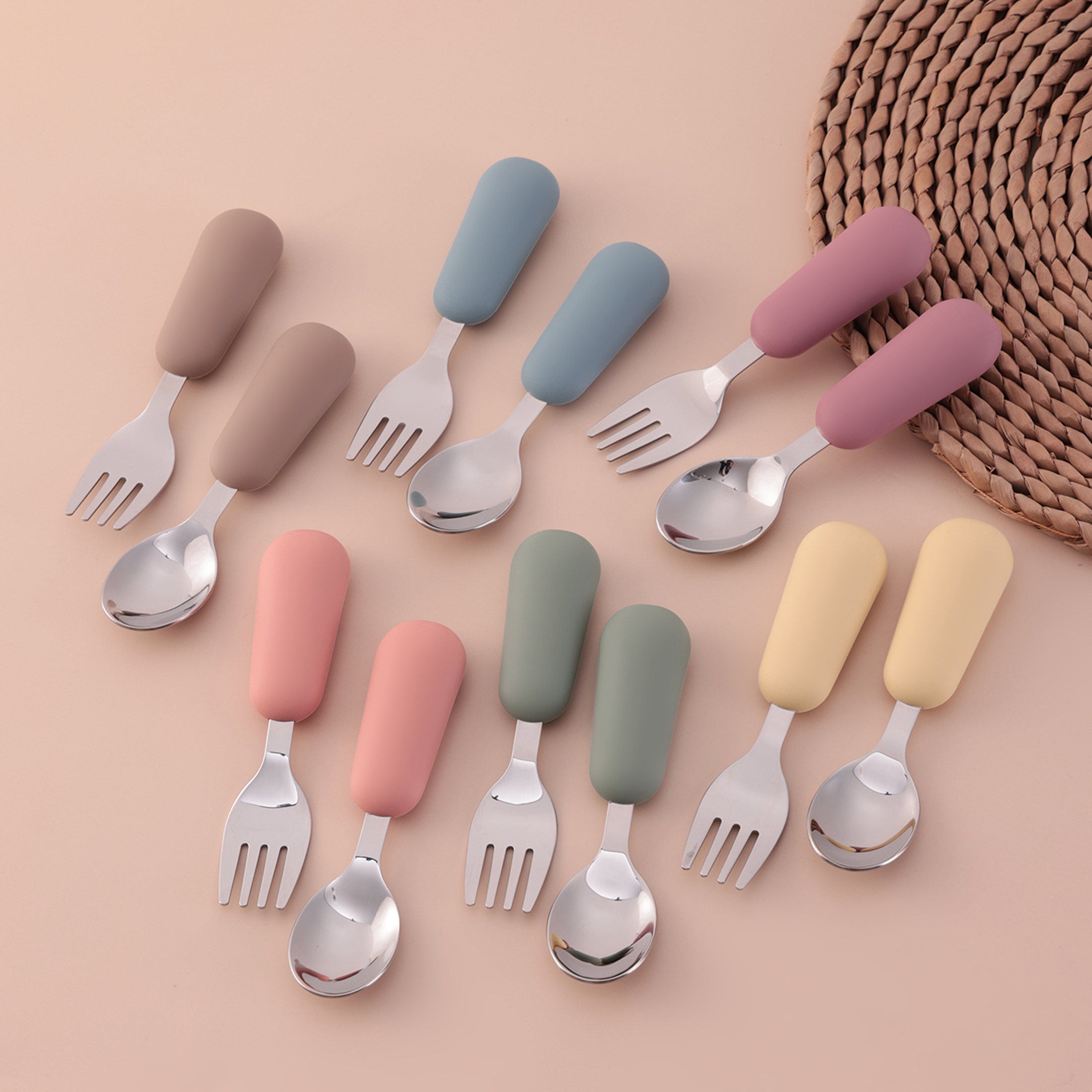 Color Kids 2PCS Stainless Stee - Baby Food Utensil 评论和价格