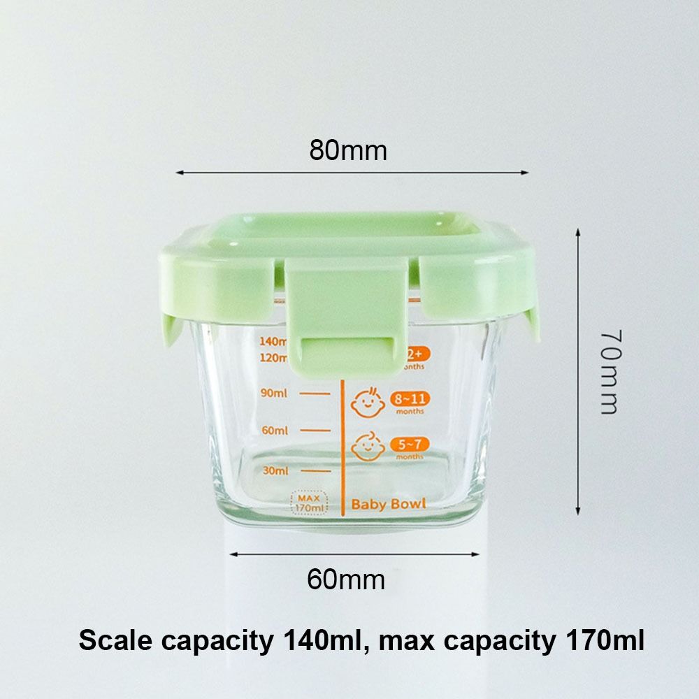 Simple 170ml Food Storage Box  - Baby Food Glass Jar 评论和价格