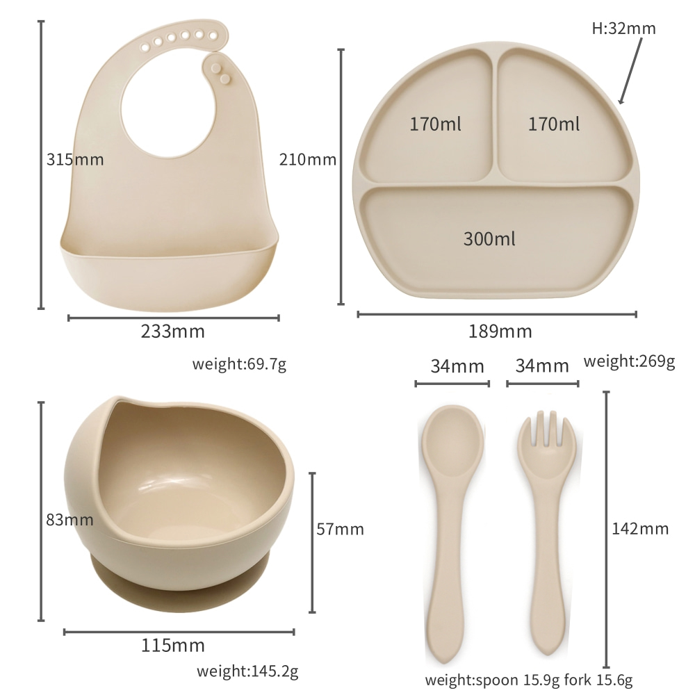 5pcs Bunny Baby Utensils Set,  - Baby Food Utensils Set 评论和价格