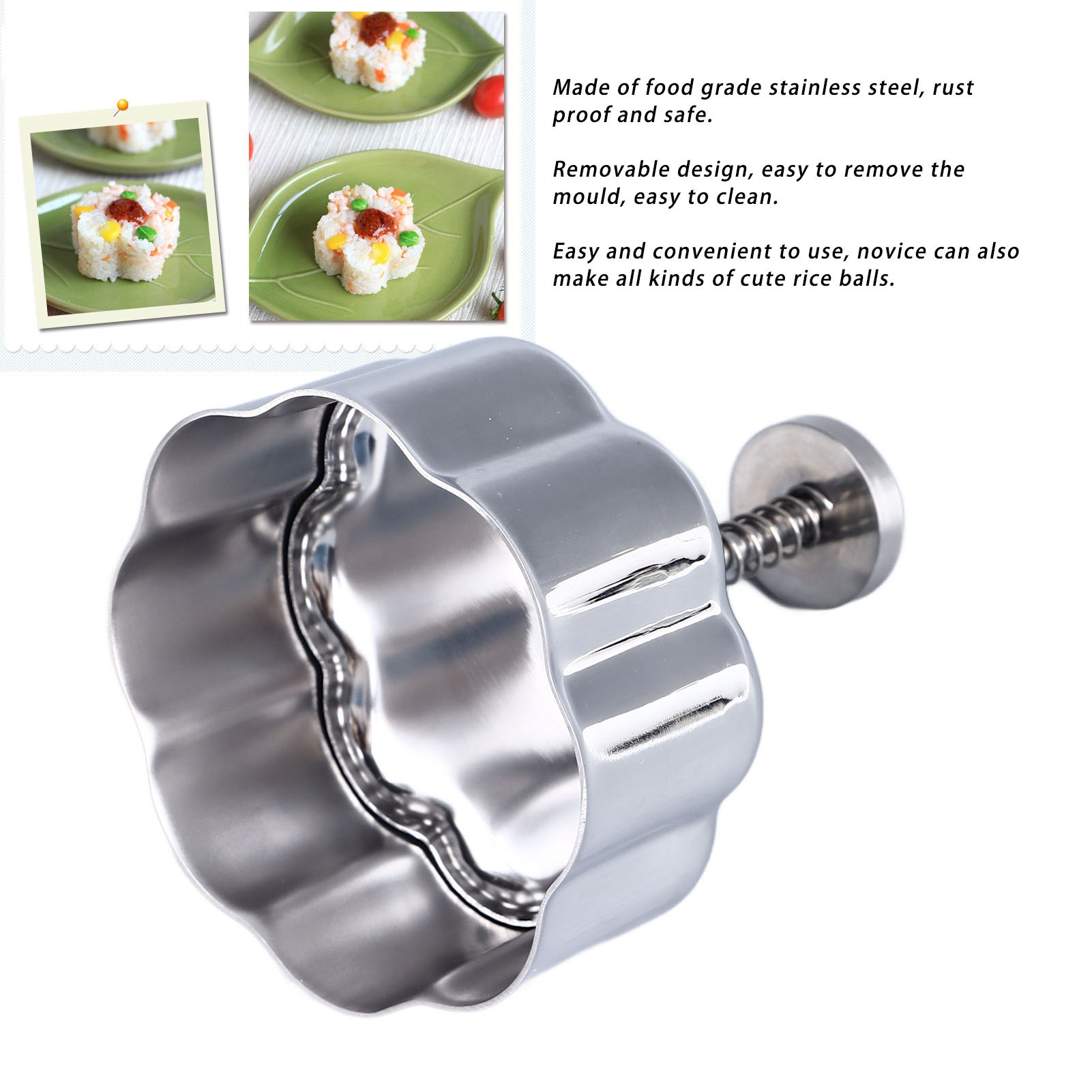 Stainless Steel Rice Ball Moul - Baby Rice Food 评论和价格