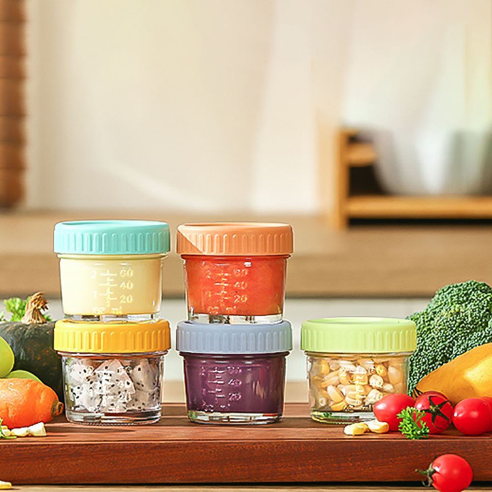 6pcs Glass Baby Food Jar Reusa - Baby Food Glass Jar 评论和价格
