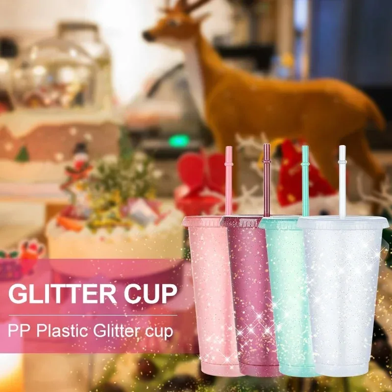 Summer Party Glitter Cups Girl - Training Cup Straw 评论和价格