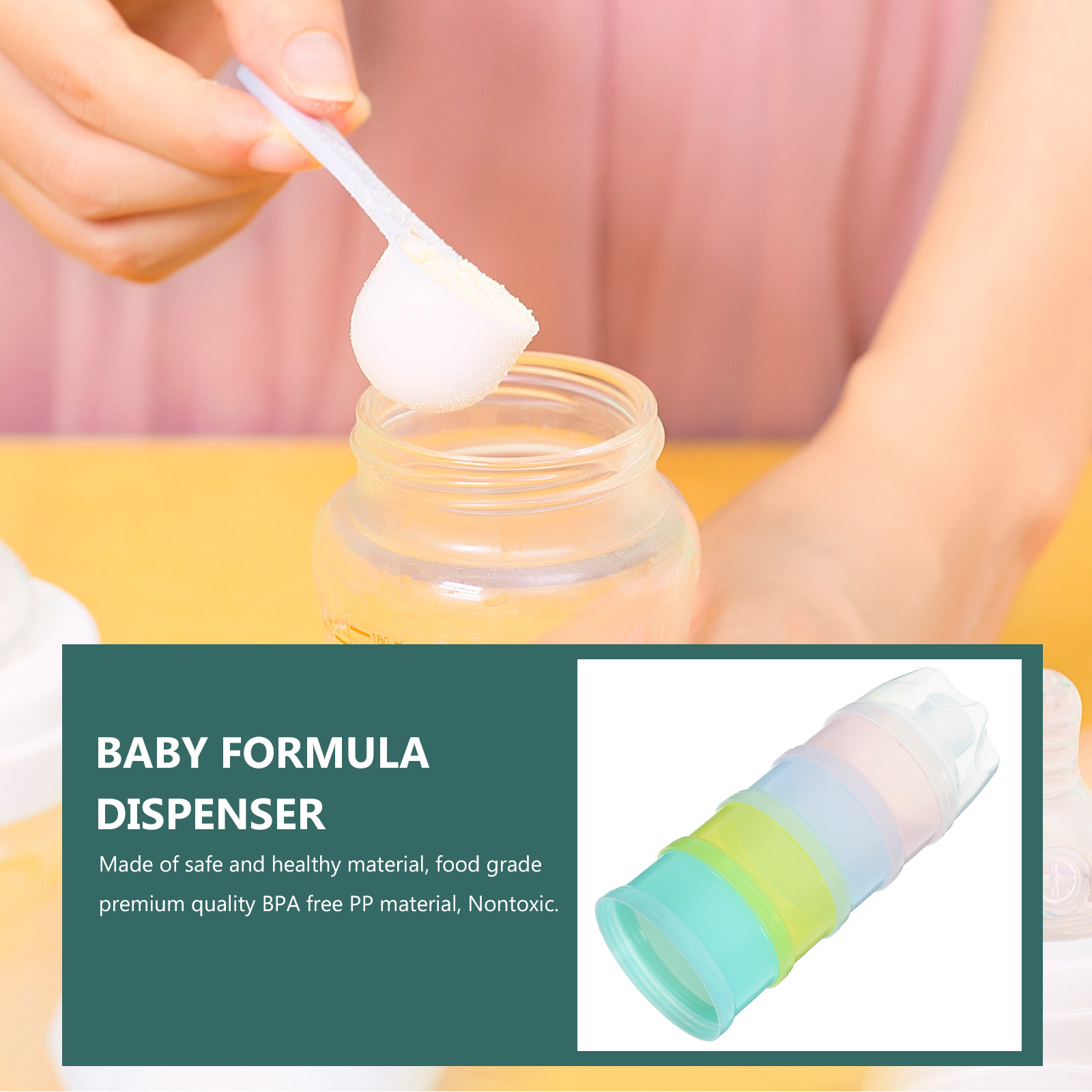 4-Layer Stackable Baby Formula - Snack Container Travel 评论和价格