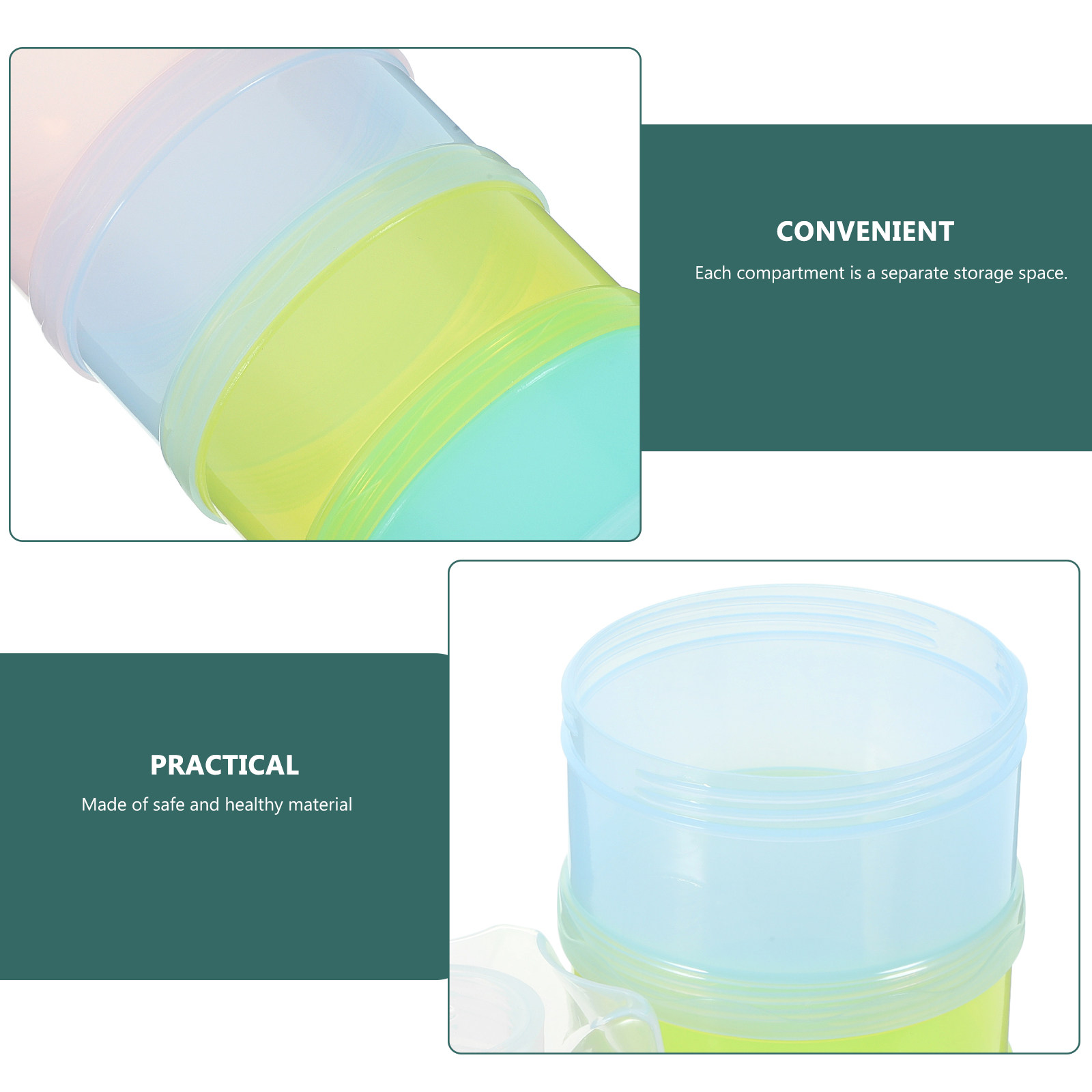 4-Layer Stackable Baby Formula - Snack Container Travel 评论和价格