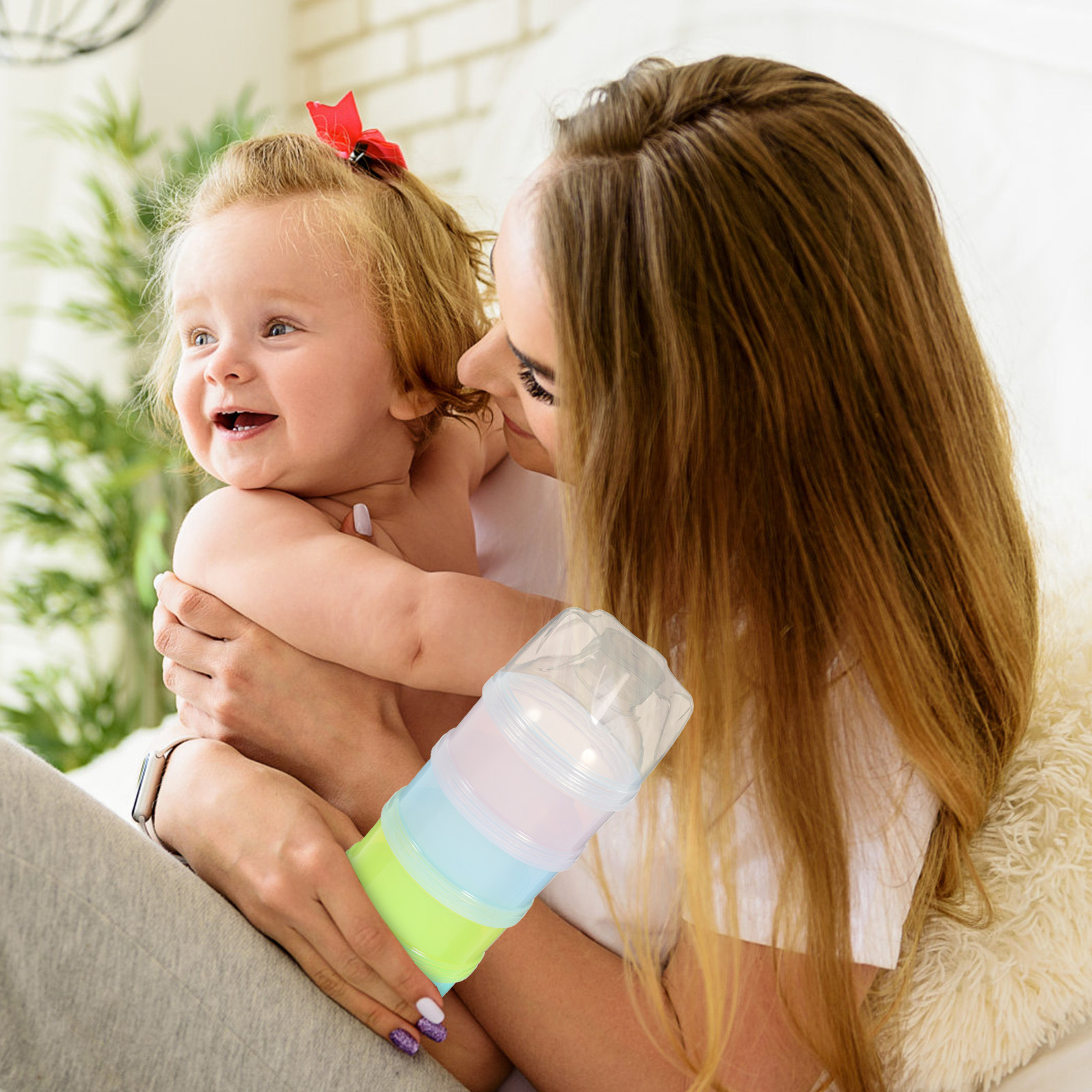4-Layer Stackable Baby Formula - Snack Container Travel 评论和价格