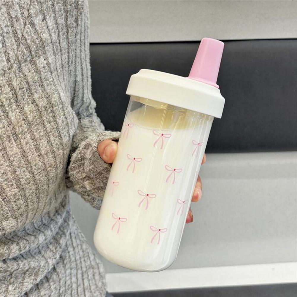 500/700ML Pink Bow Straw Water - Training Cup Straw 评论和价格