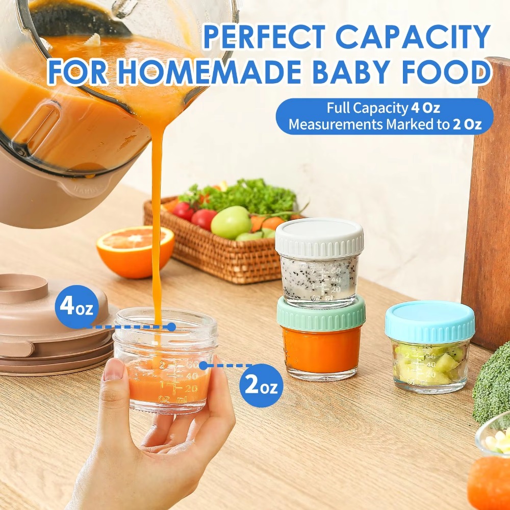 6pcs Multipurpose Glass Baby F - Baby Food Glass Jar 评论和价格
