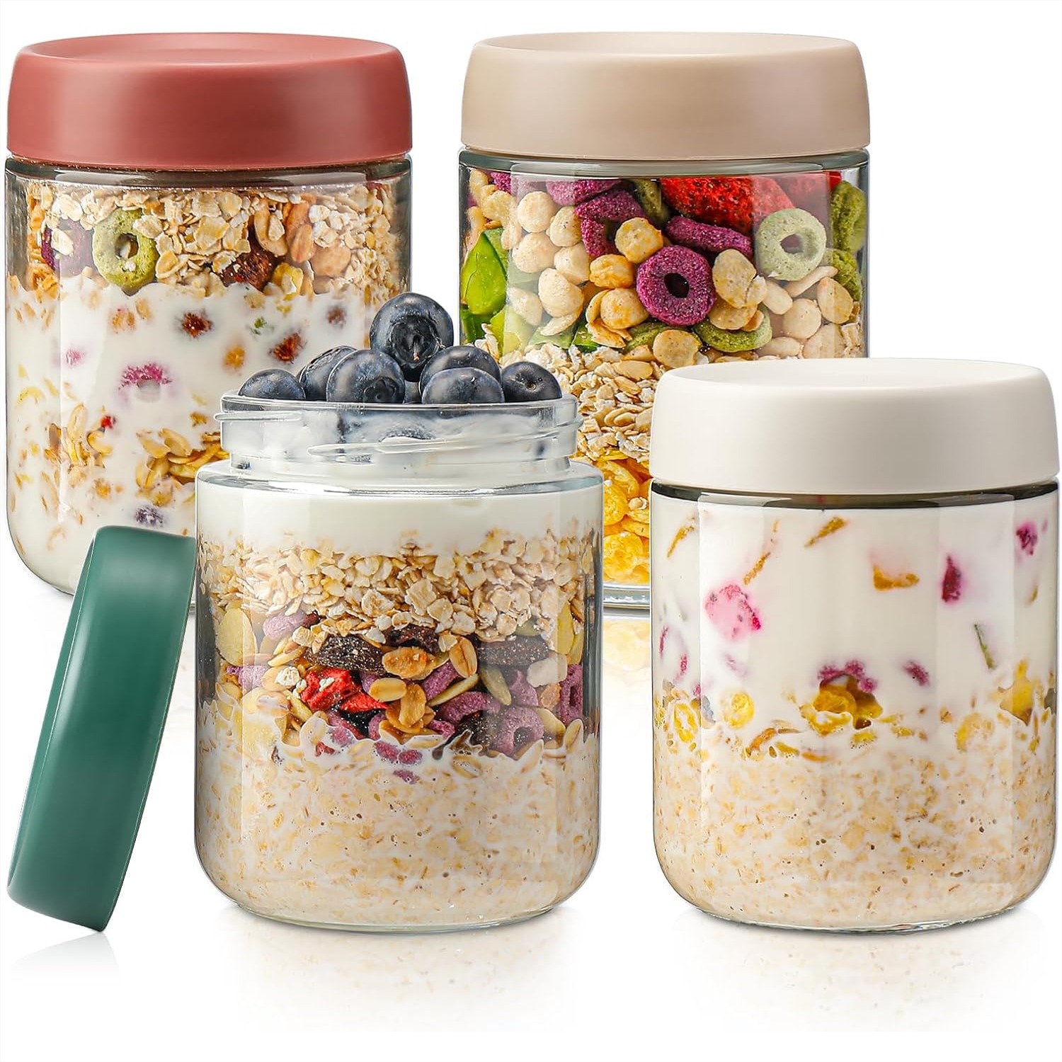 Glass Overnight Oats Container - Baby Food Glass Jar 评论和价格