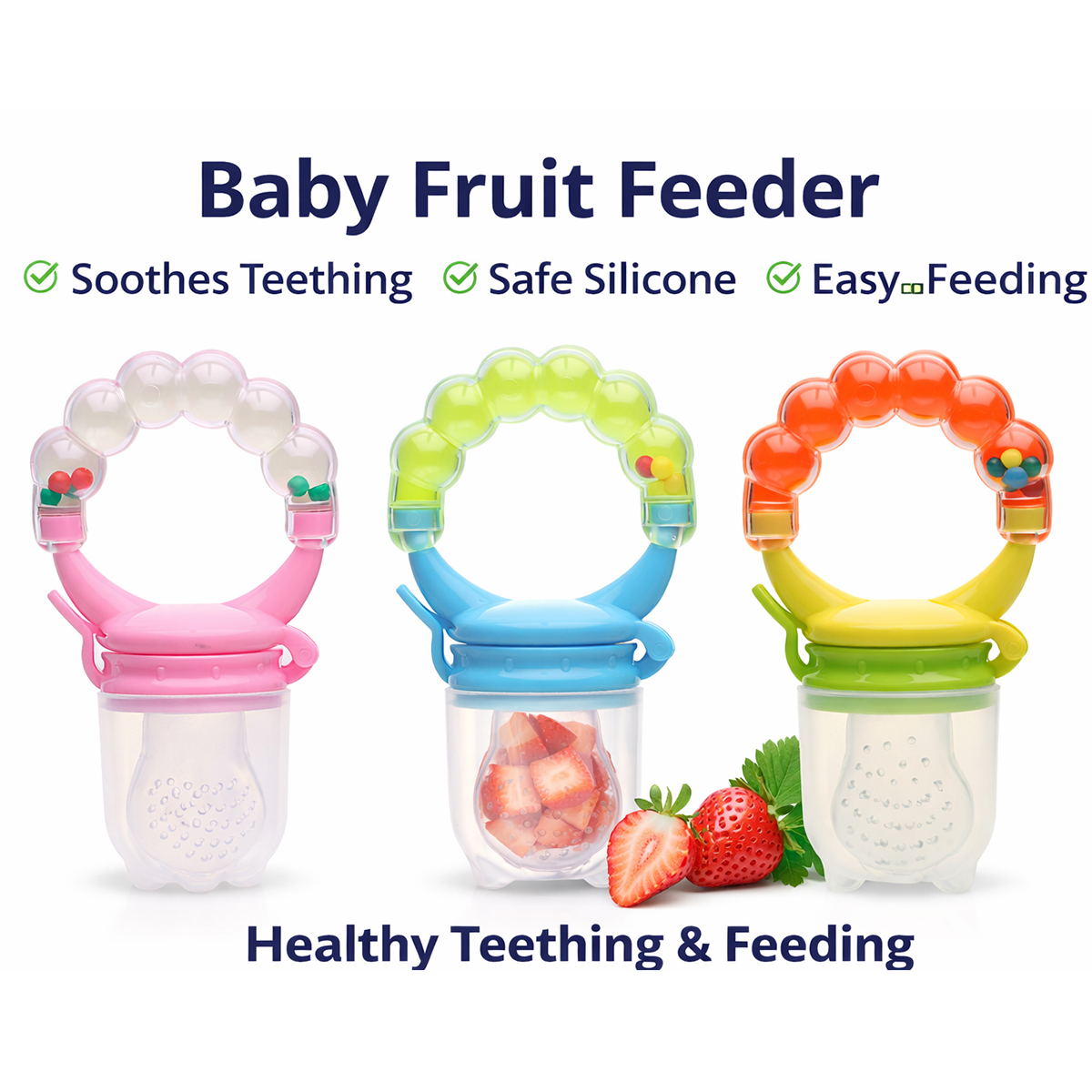 Baby Fruit Feeder Pacifier, Si - Baby Food Bites 评论和价格