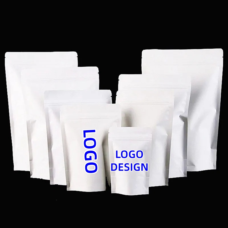 100pcs Wholesale Stand up Whit - Food Pouch Reusable 评论和价格