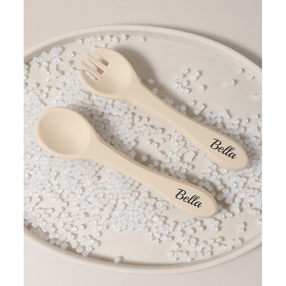 Custom name 1 pair silicone sp - Baby Food Utensil 评论和价格