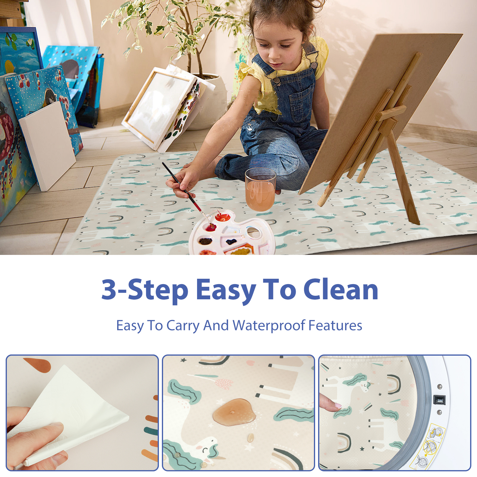 Baby High Chair Splat Mat Port - Highchair Splash Mat 评论和价格