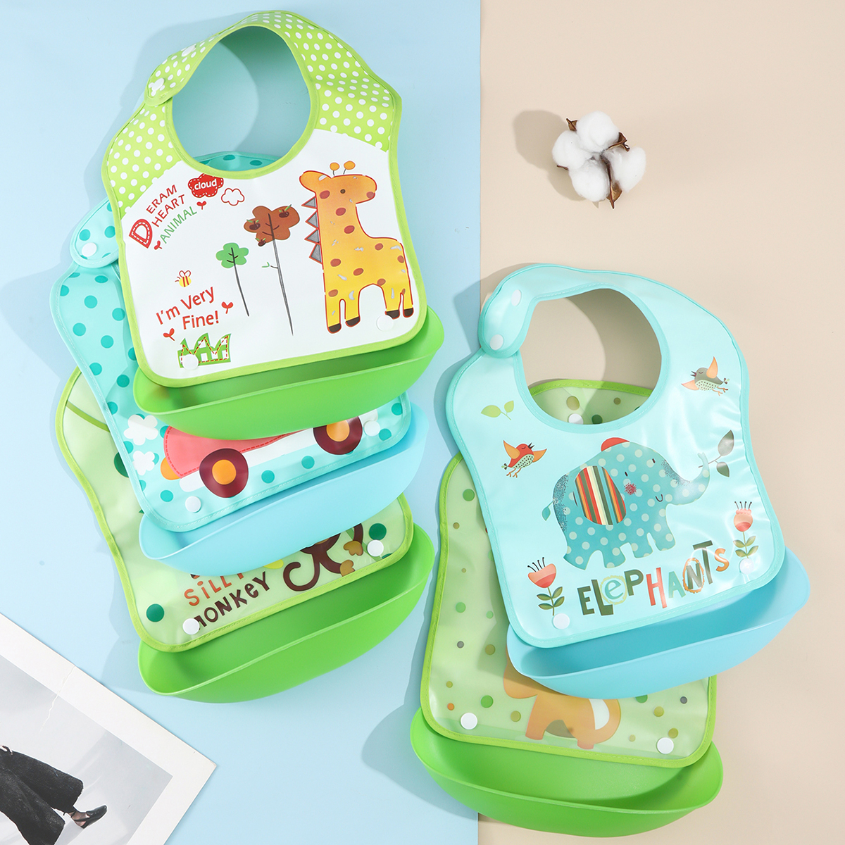 Baby food bib Baby waterproof  - Baby Food Set 评论和价格