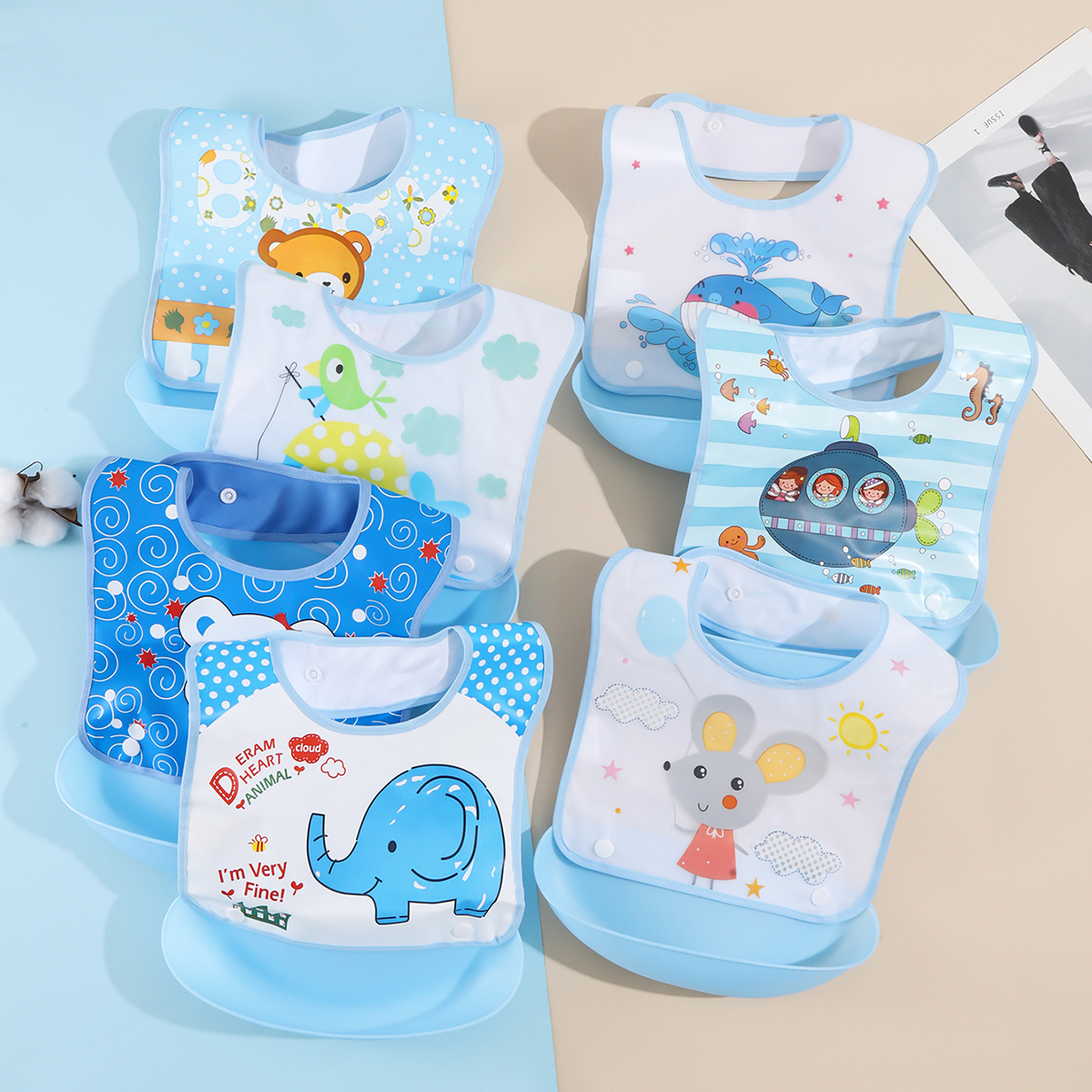 Baby food bib Baby waterproof  - Baby Food Set 评论和价格