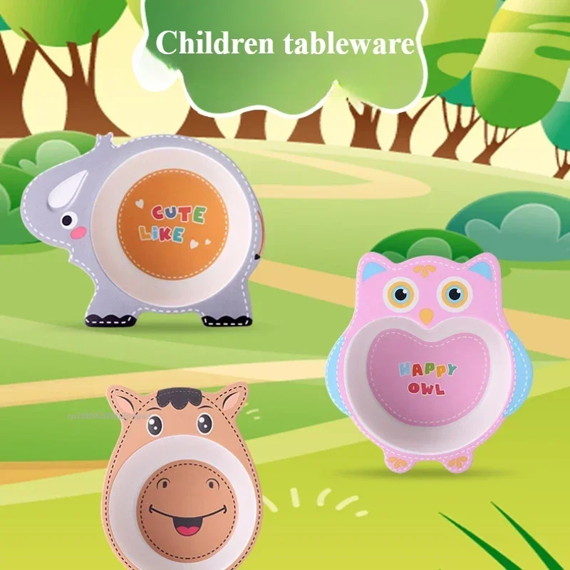 Cartoon Bamboo Fiber Children' - Baby Rice Food 评论和价格