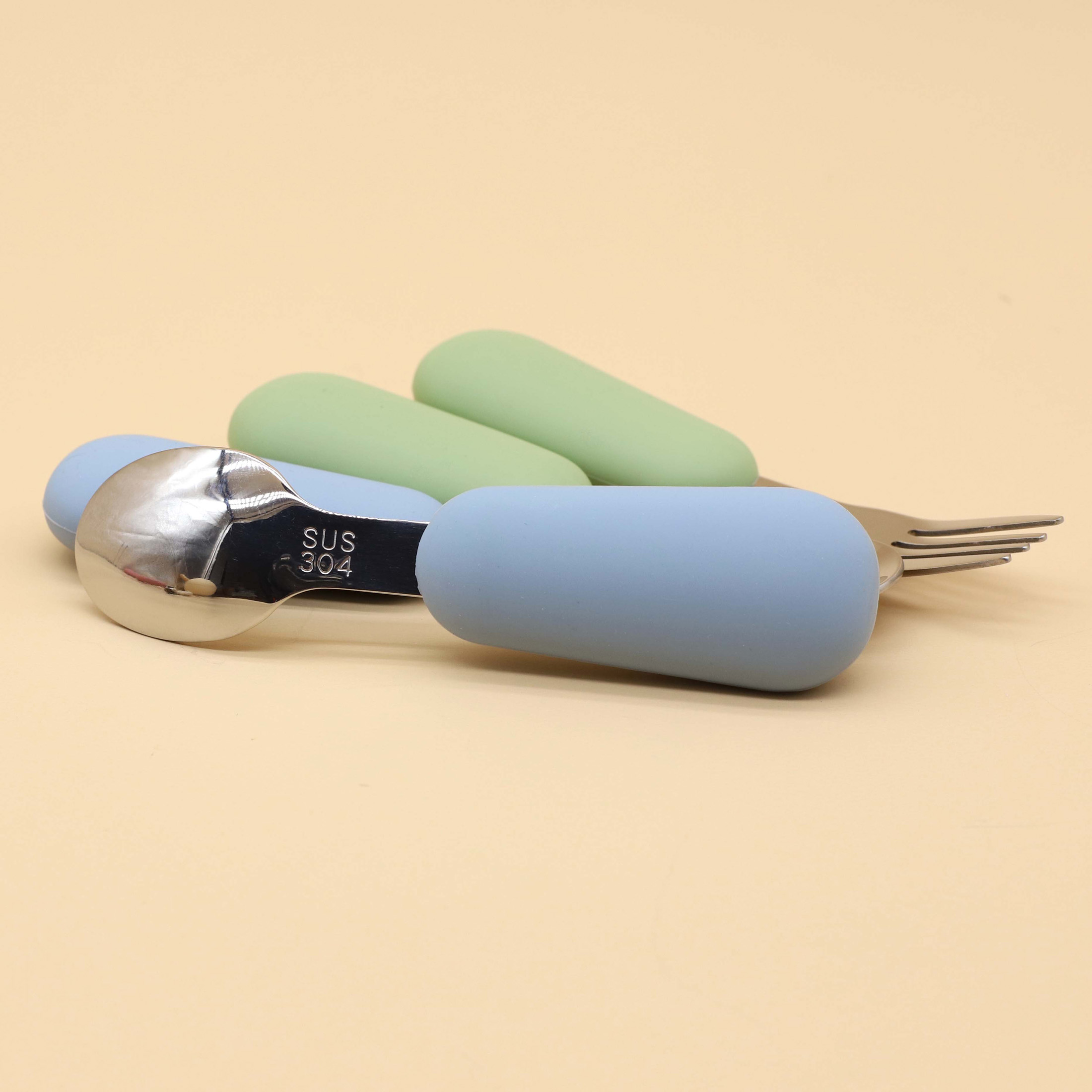 Silicone stainless steel spoon - Easy Baby Food 评论和价格