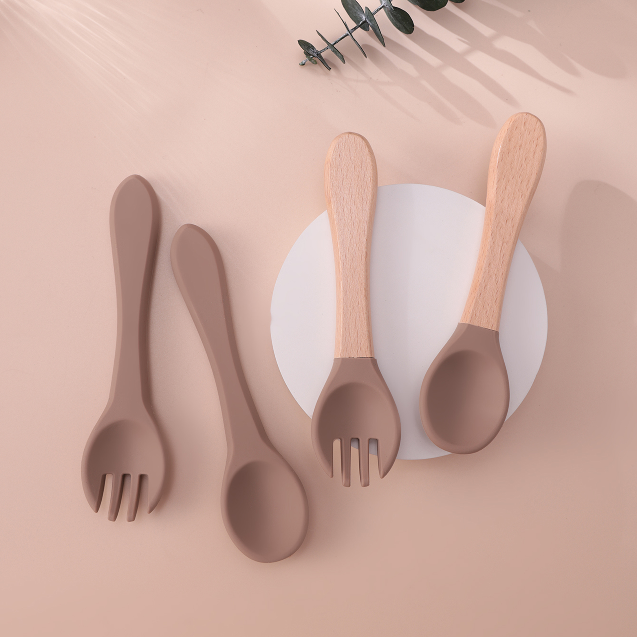 Color Kids 4PCS Silicone Baby  - Baby Food Utensil 评论和价格