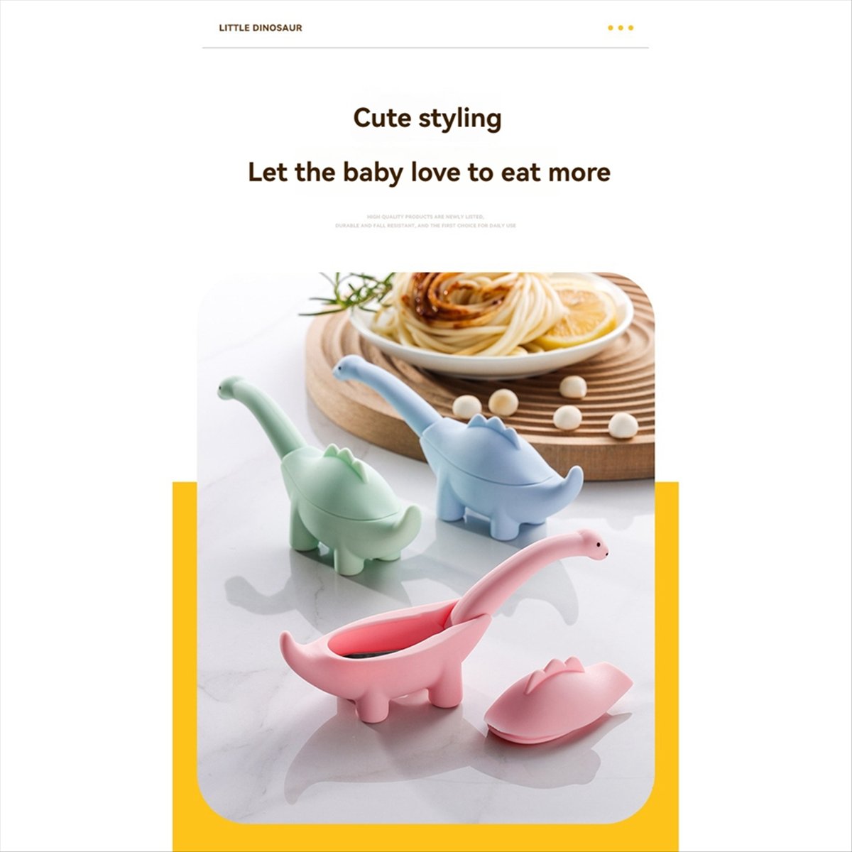 BAAQ Dinosaur Shaped Infant Fo - Baby Food Utensils Set 评论和价格