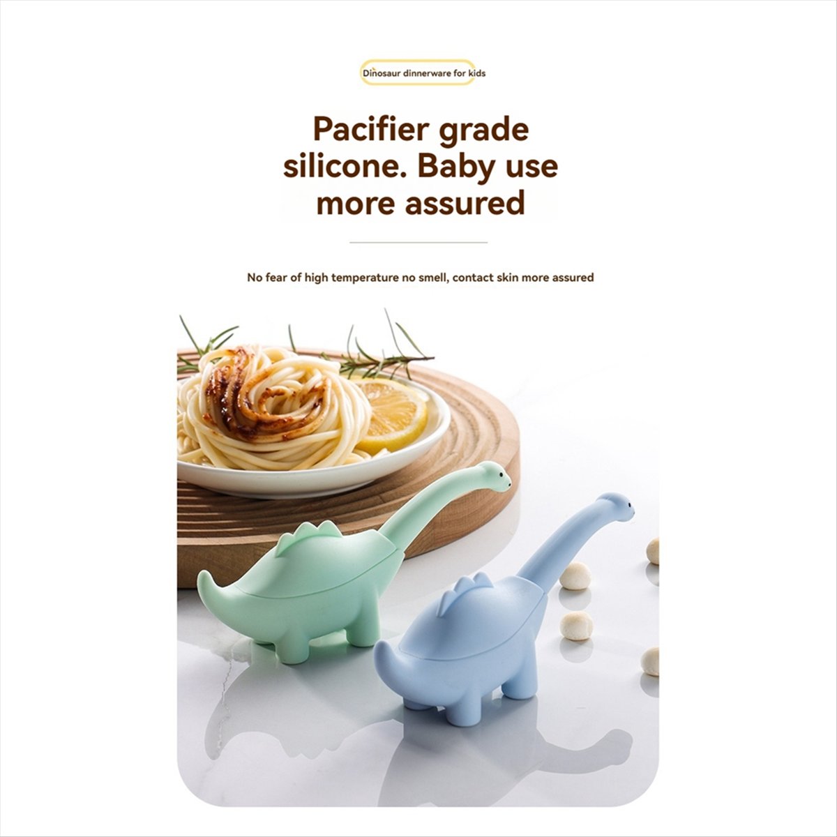 BAAQ Dinosaur Shaped Infant Fo - Baby Food Utensils Set 评论和价格