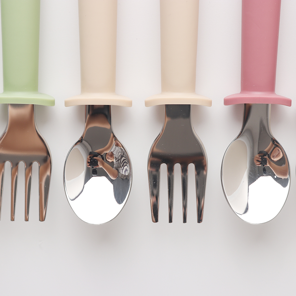 Custom Long Handle Silicone Sp - Baby Food Utensils Set 评论和价格